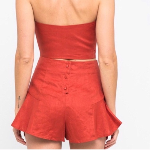 High Waist Ruffle Shorts - Picture 2 of 4